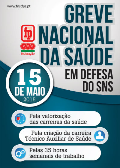 greve nacional saúde 15 maio