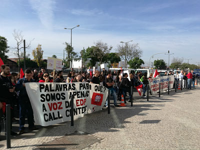 GREVE NA RANDSTAD TRAZ TRABALHADORES AO SERVIÇO DA EDP PARA AS RUAS DE LISBOA
