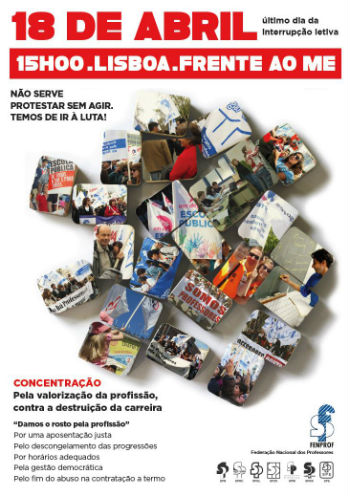 PROFESSORES DESFILAM ENTRE O MINISTÉRIO DA EDUCAÇÃO E SÃO BENTO