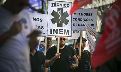 TRABALHADORES DO INEM MARCAM PROTESTO PARA 7 DE ABRIL